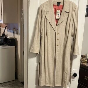 New. EMME. Sz XL. Linen combo trench coat style , perfect condition ,  Bust to